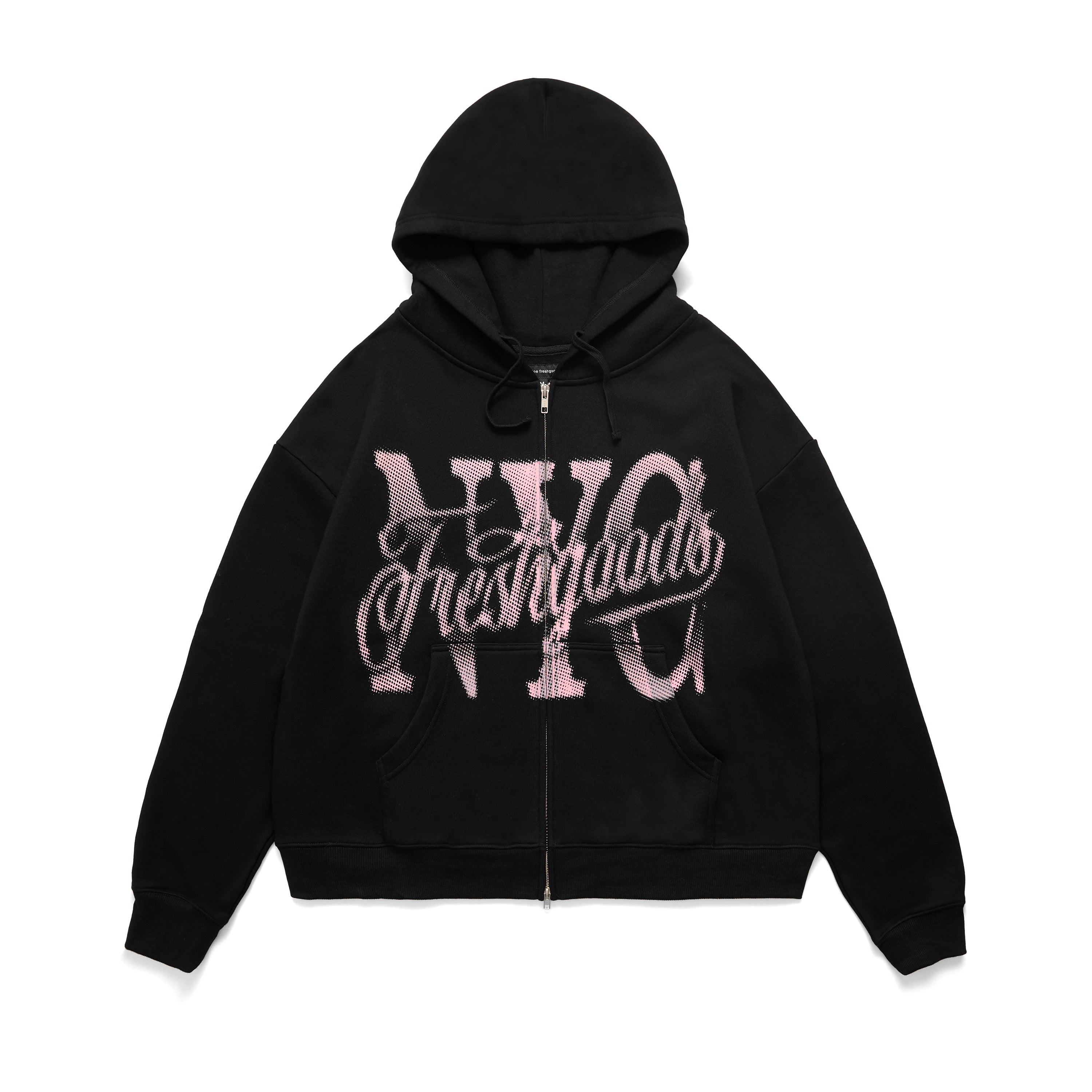 NY Script Zip Up Hoodie (Black) – JOE FRESHGOODS