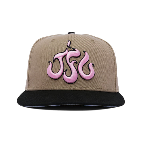 JFG X New Era 59FIFTY Sacred Heart Logo Fitted (Camel/Black)