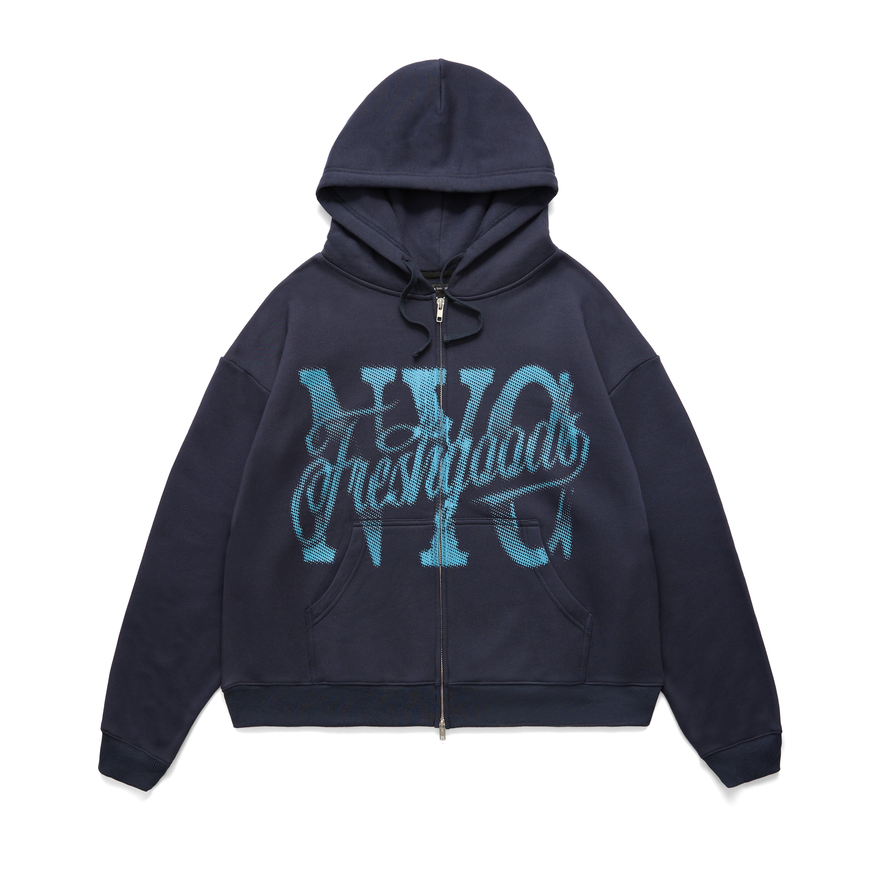 NY Script Zip Up Hoodie (Navy) – JOE FRESHGOODS