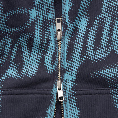 NY Script Zip Up Hoodie (Navy)