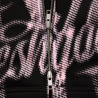 NY Script Zip Up Hoodie (Black)
