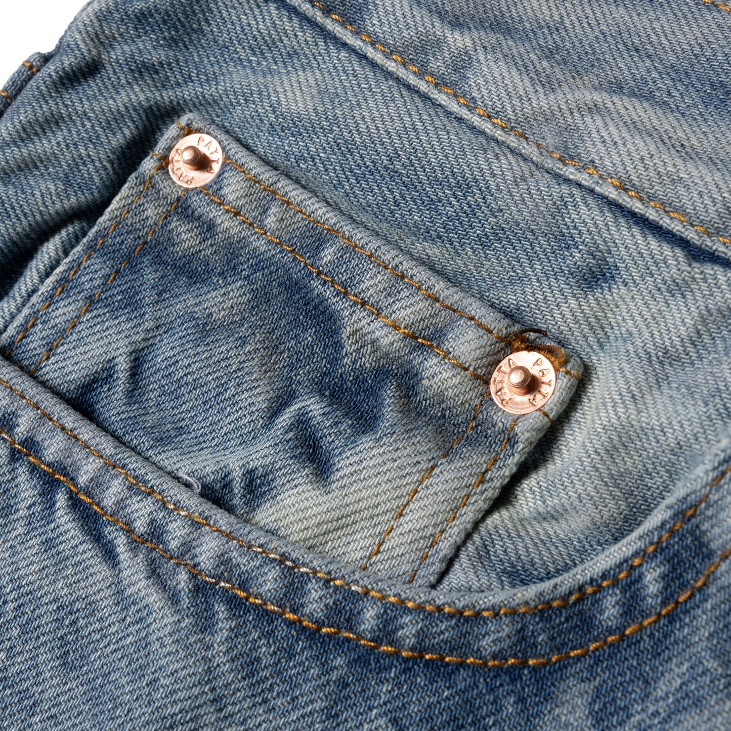 PattaGoods “Til Victory Is Won” Washed Denim Jeans