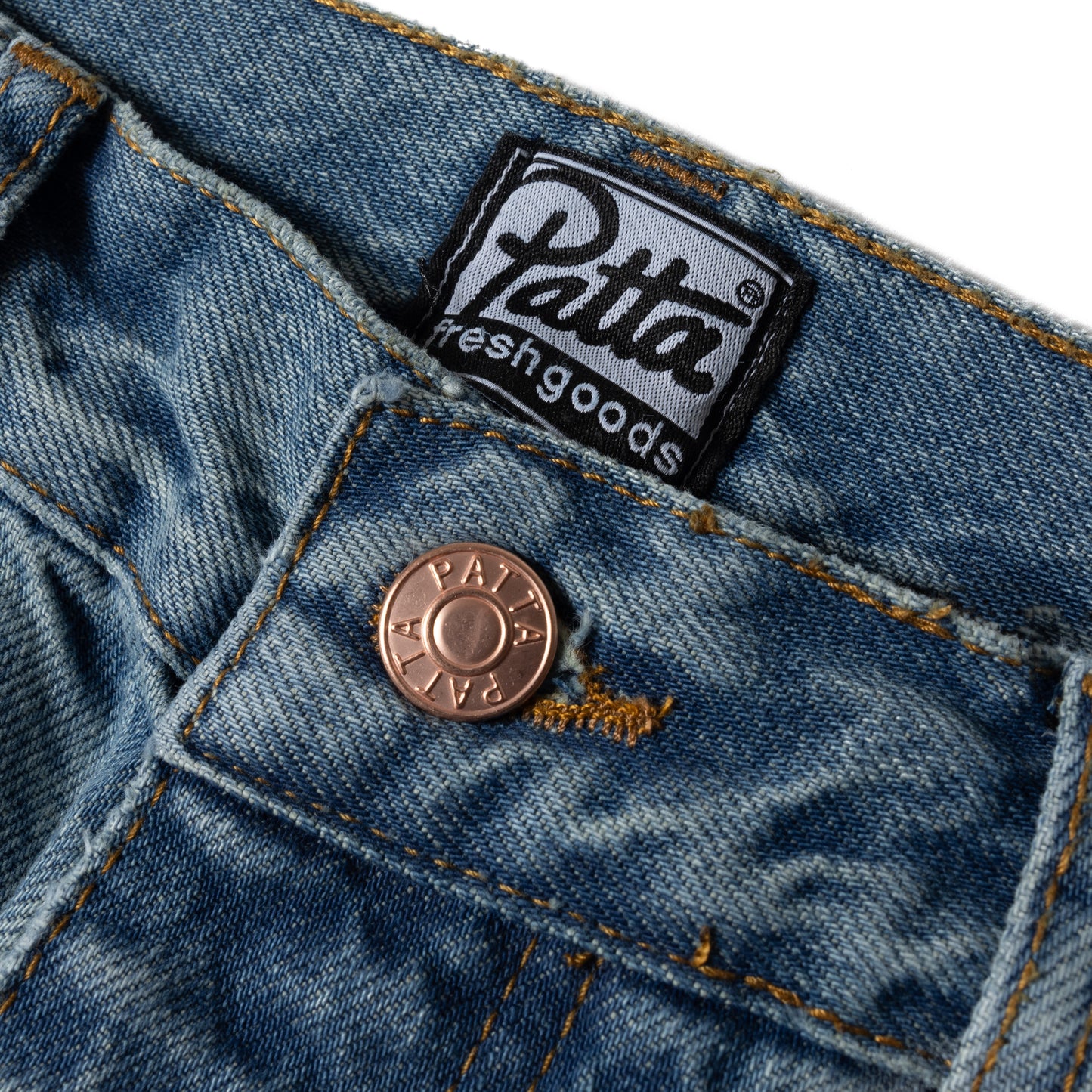 PattaGoods “Til Victory Is Won” Washed Denim Jeans