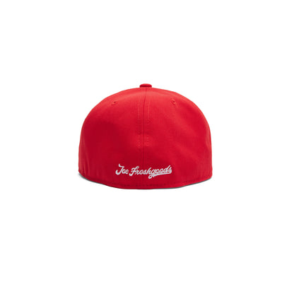 JFG For New Era White Sox 59FIFTY Hat (Paris Red)