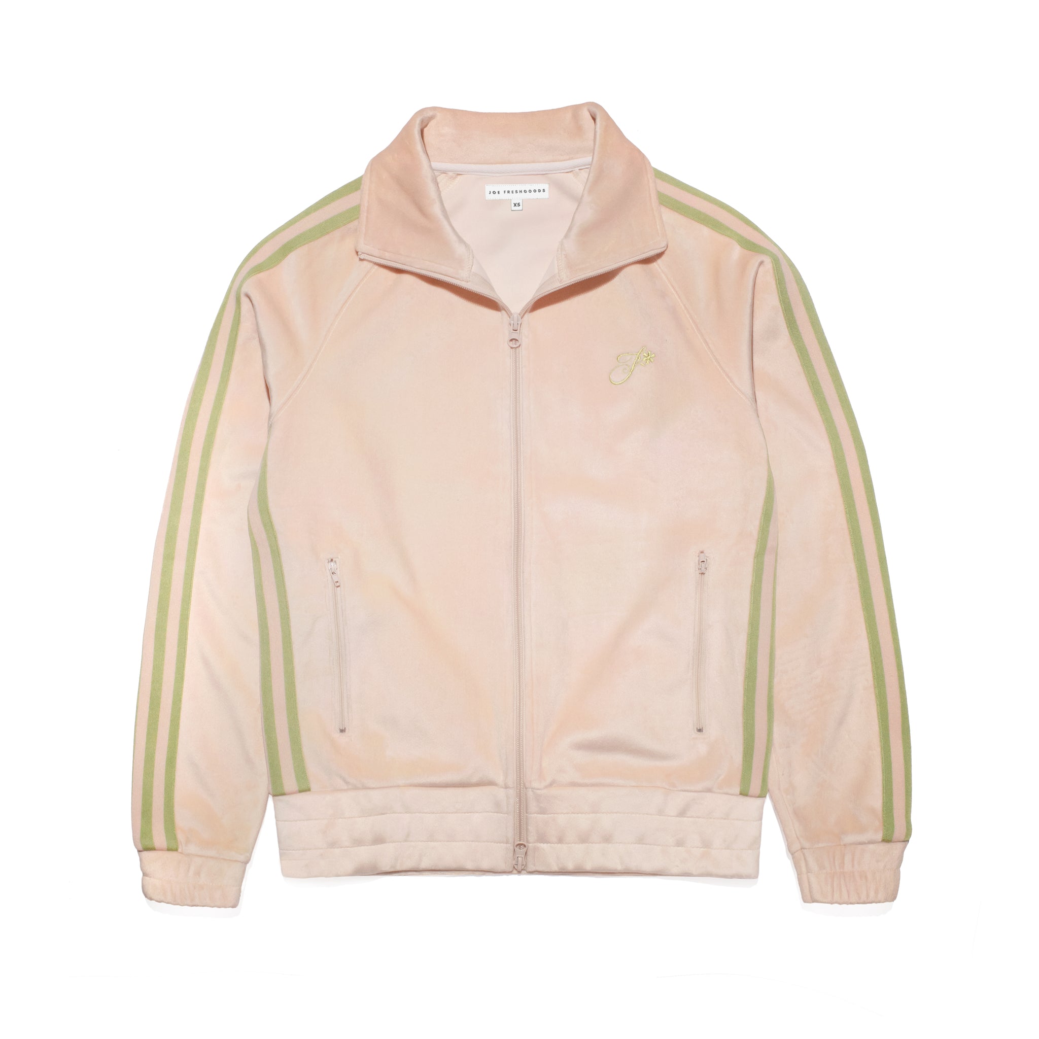 JFG Heavyweight Velour Track Jacket (Blush) – JOE FRESHGOODS