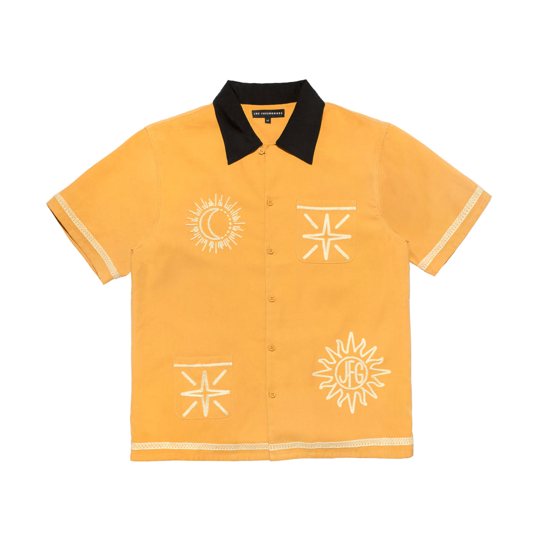 Love Is In The Sky Button Up (Mustard Yellow)